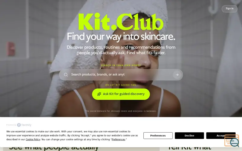 Screenshot of Kit.Club