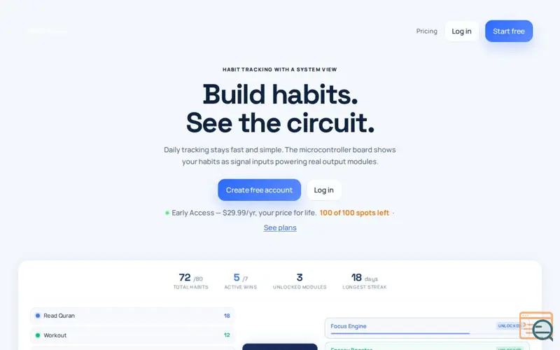 Screenshot of Habit Driver