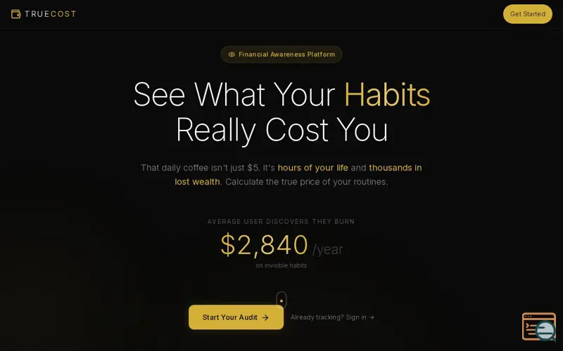 Screenshot of TrueCost
