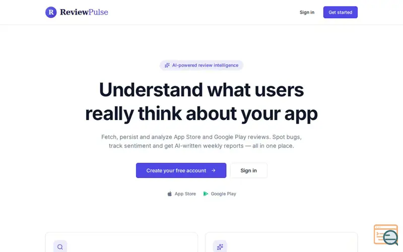 Screenshot of ReviewPulse