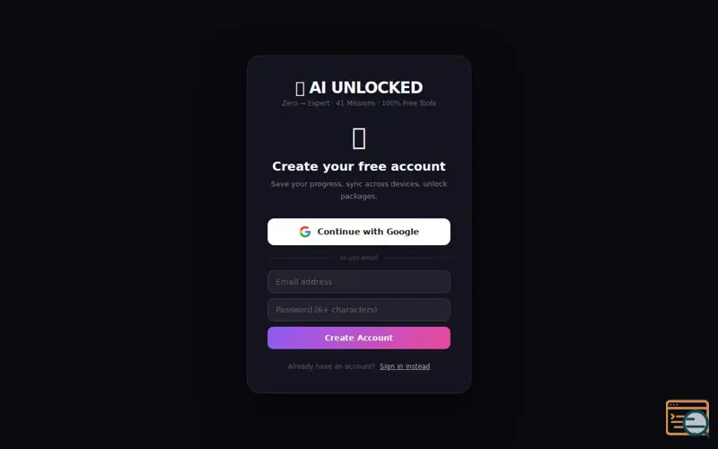 Screenshot of AI-Unlocked