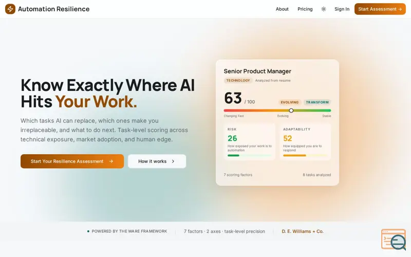 Screenshot of Automation Resilience
