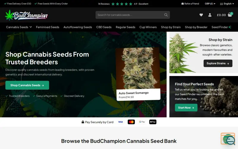 Screenshot of BudChampion, a launch using Ajax Search Pro