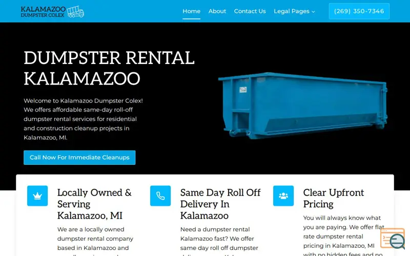 Screenshot of Kalamazoo Dumpster Colex