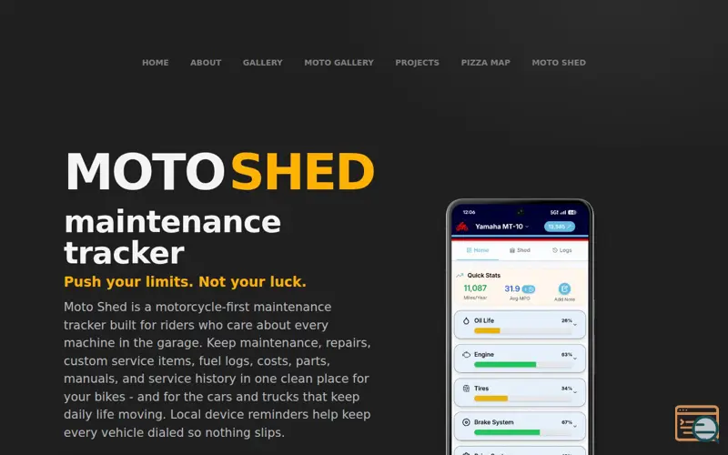 Screenshot of Moto Shed: Motorcycle Maintenance