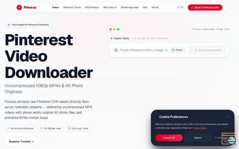 Screenshot of Pinvexa