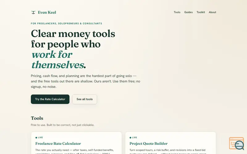 Screenshot of Even Keel