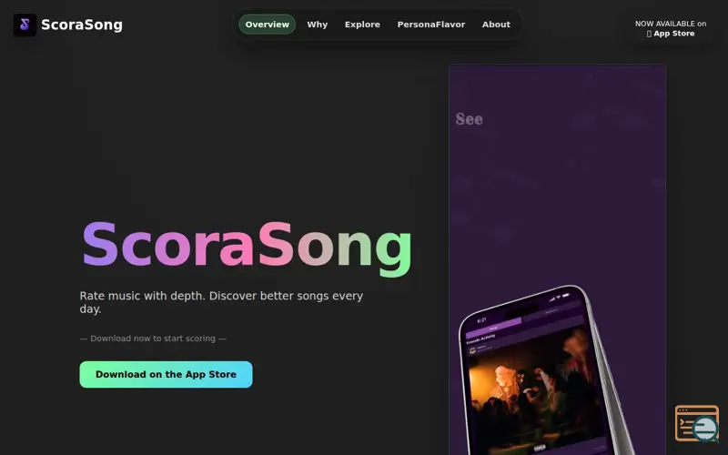 Screenshot of ScoraSong