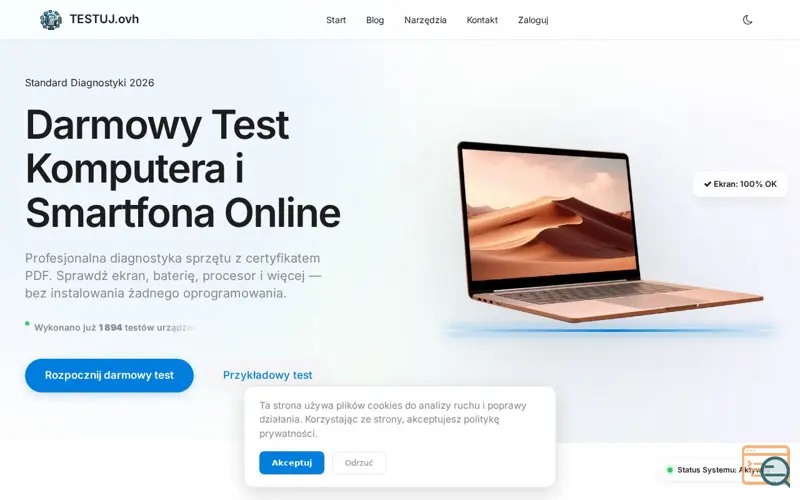 Screenshot of TESTUJ.ovh