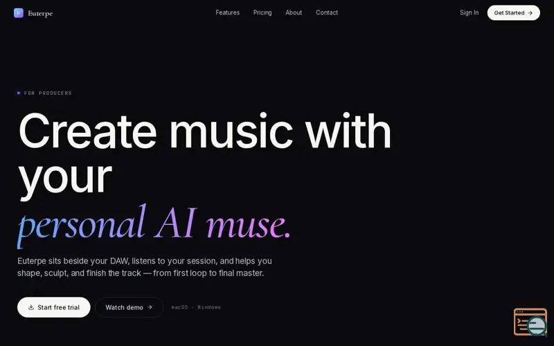 Screenshot of Euterpe Studio