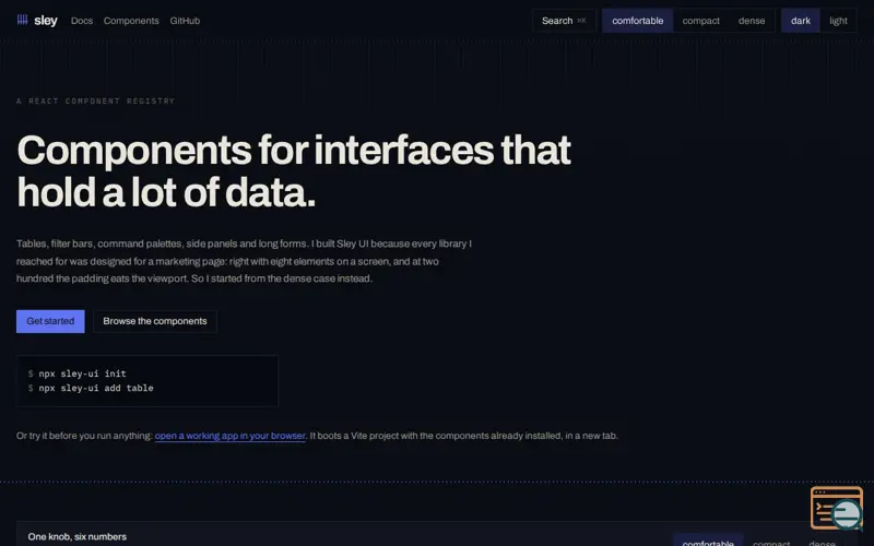 Screenshot of Sley-ui