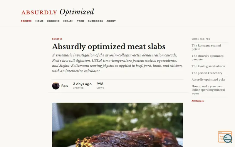 Screenshot of I Derived a Steak