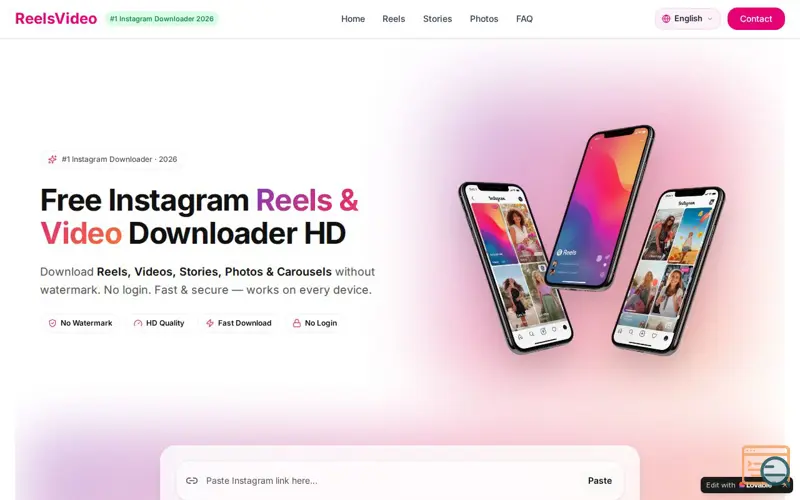 Screenshot of ReelsVideo