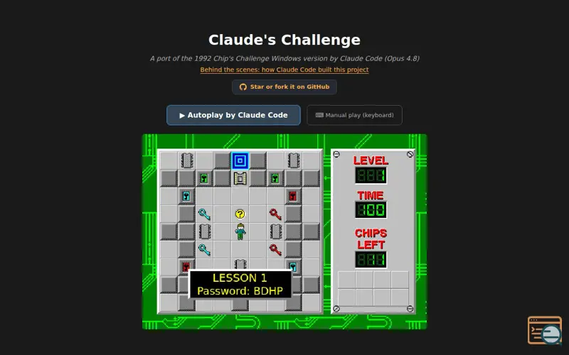 Screenshot of Claudes-challenge