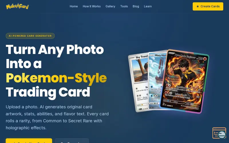 Screenshot of MakeACard
