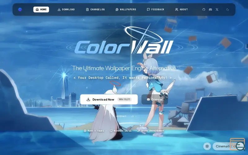 Screenshot of ColorWall