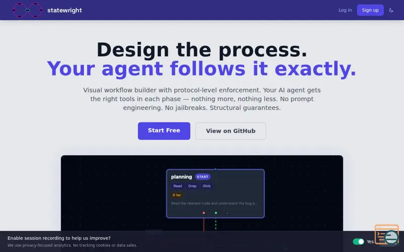 Screenshot of Statewright