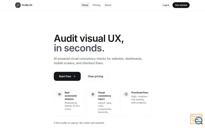 Screenshot of Fix My UX