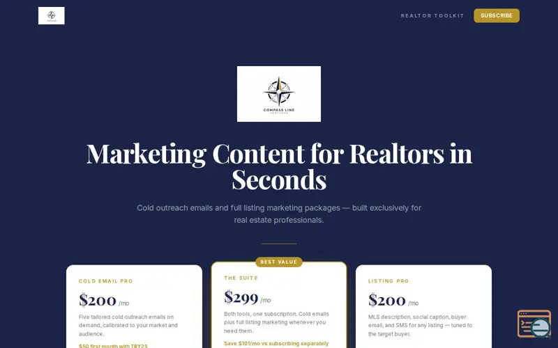 Screenshot of Realtor Toolkit