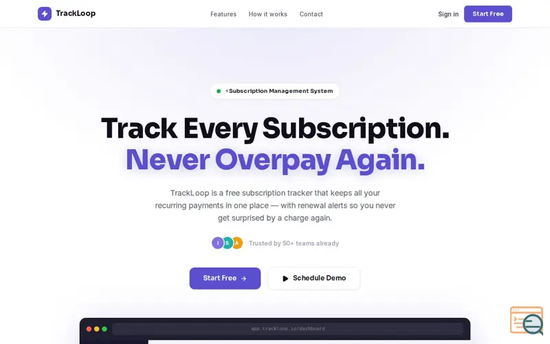 Screenshot of TrackLoop