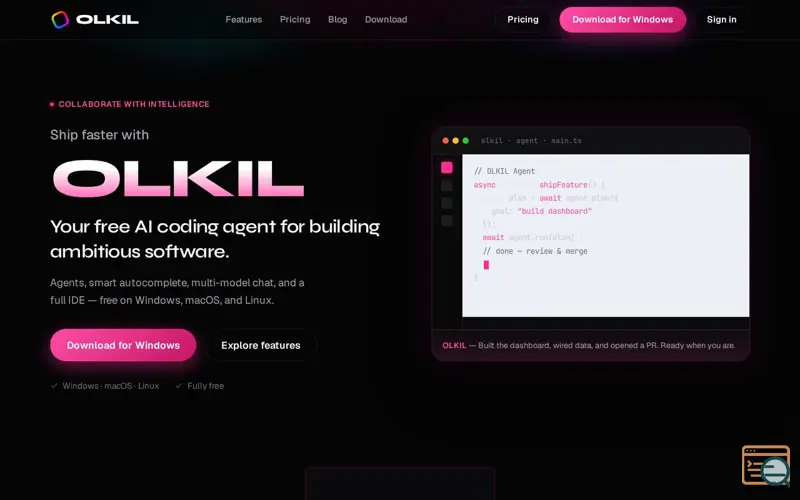 Screenshot of OLKIL