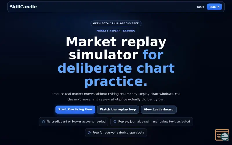 Screenshot of SkillCandle