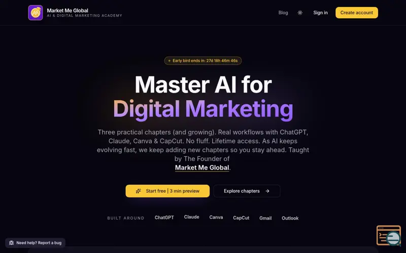 Screenshot of Market Me Global Academy