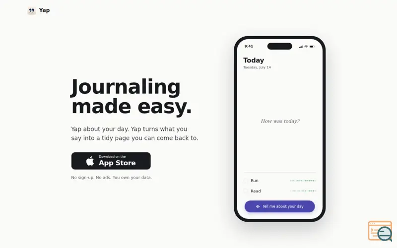 Screenshot of Yap - Voice Diary