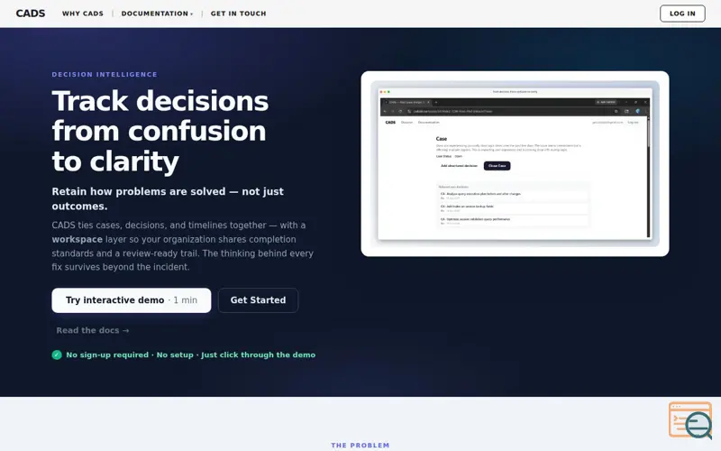 Screenshot of CADS
