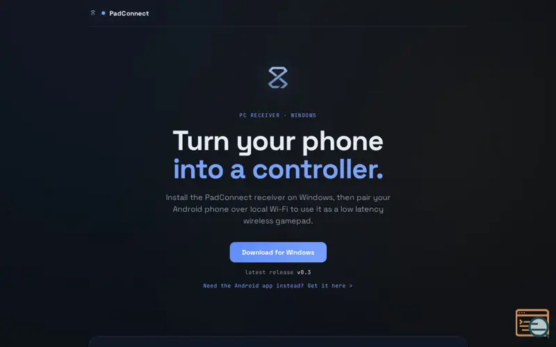 Screenshot of PadConnect — Use your Android phone as a gamepad for PC