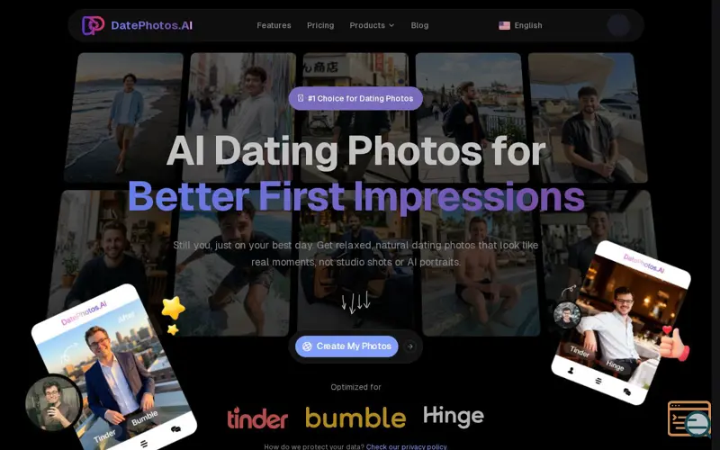 Screenshot of Selfie-Powered Dating Profile Photos