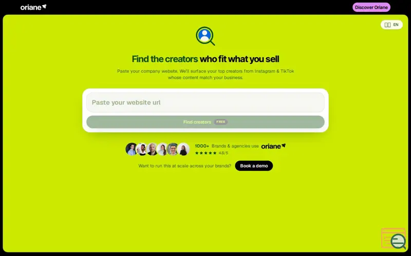 Screenshot of Influencer Finder