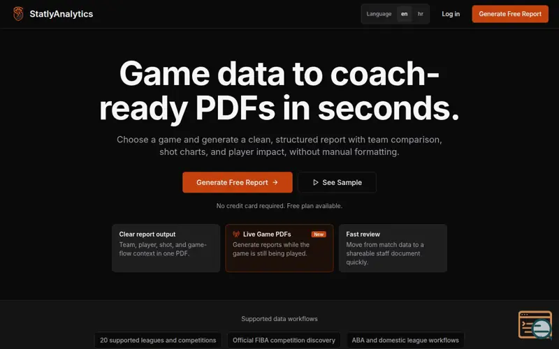 Screenshot of Statly Analytics
