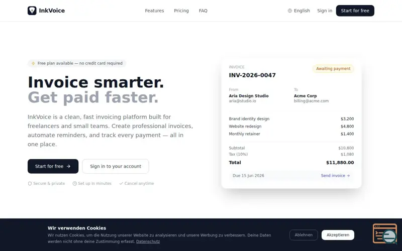 Screenshot of InkVoice