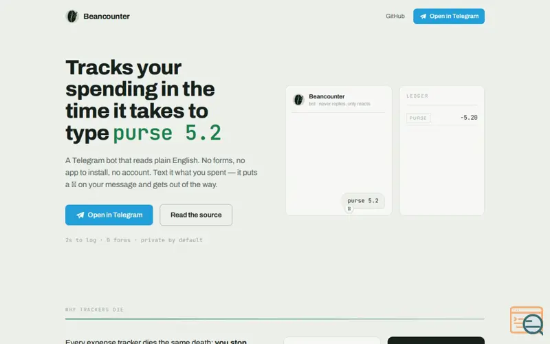 Screenshot of Beancounter