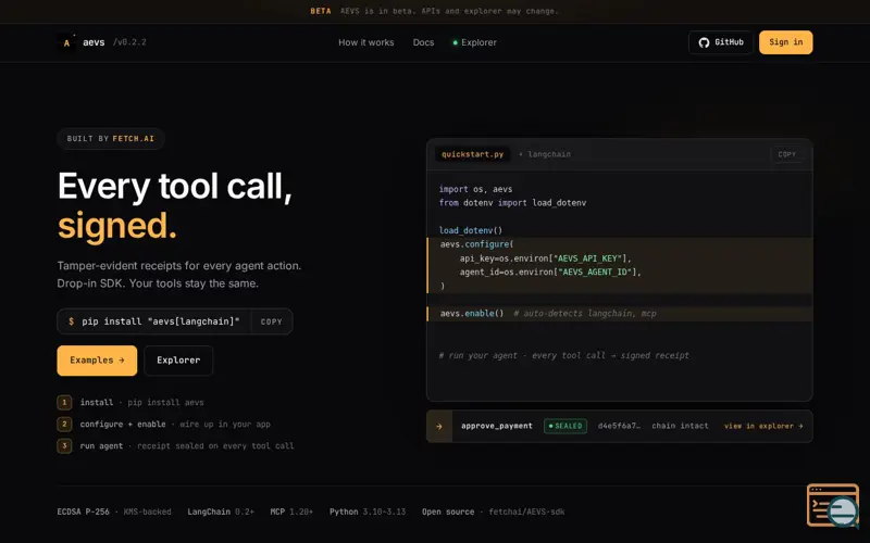 Screenshot of AEVS