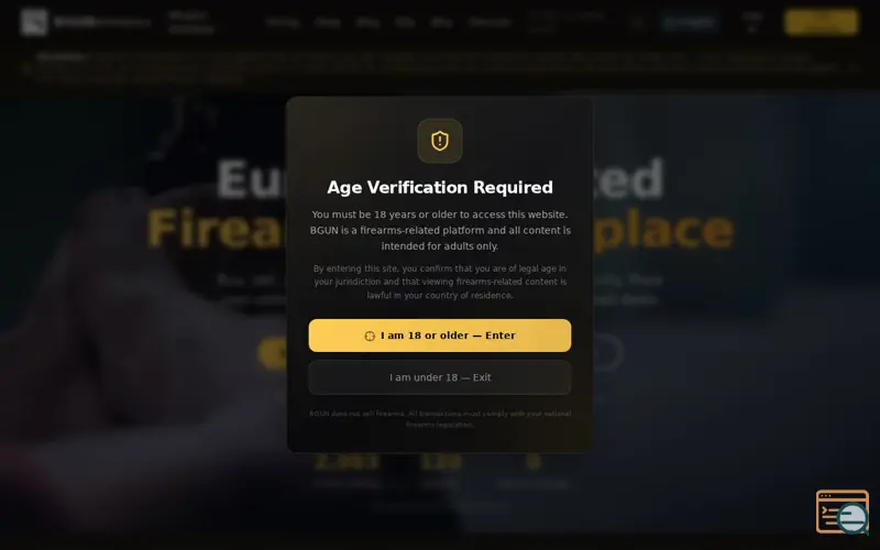 Screenshot of BGUN — European Firearms Platform