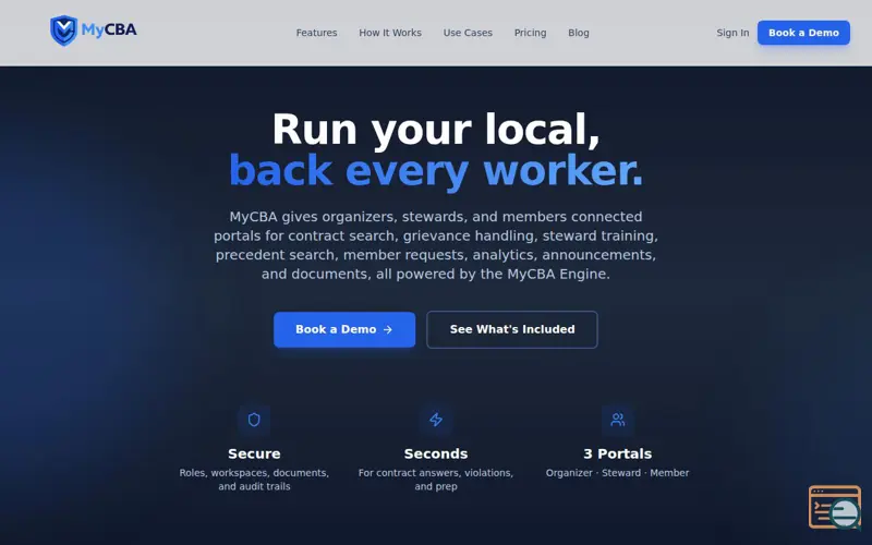 Screenshot of MyCBA