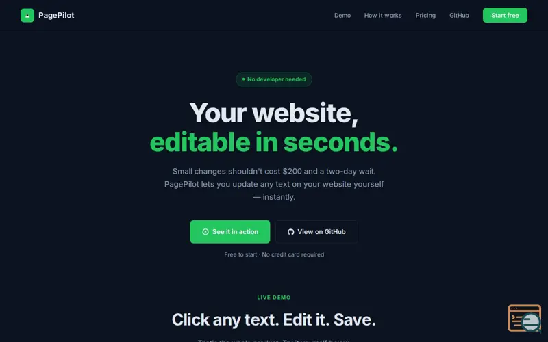 Screenshot of PagePilot