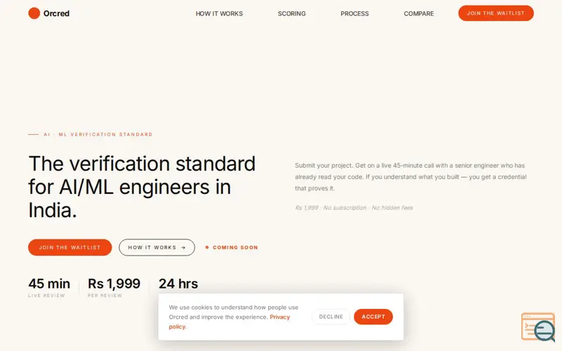 Screenshot of Orcred