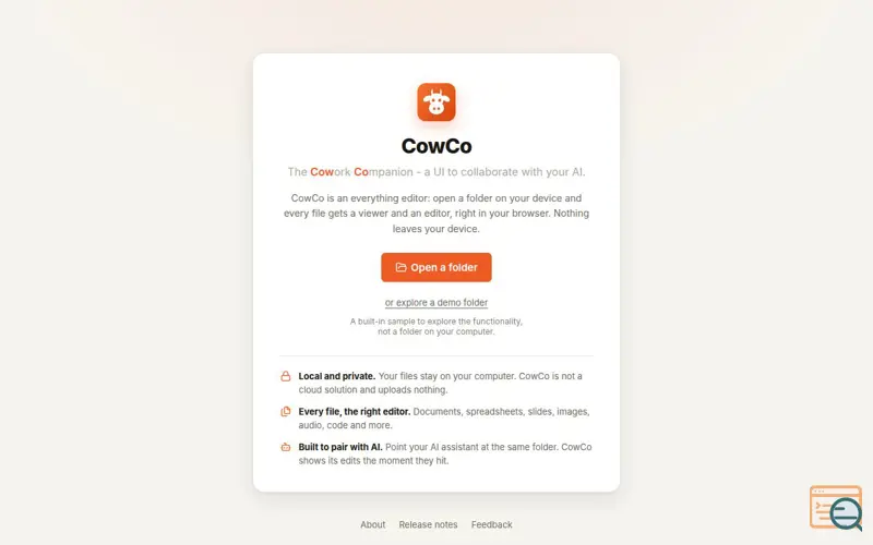 Screenshot of CowCo