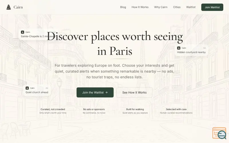 Screenshot of Cairn