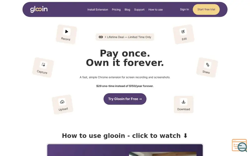 Screenshot of Glooin
