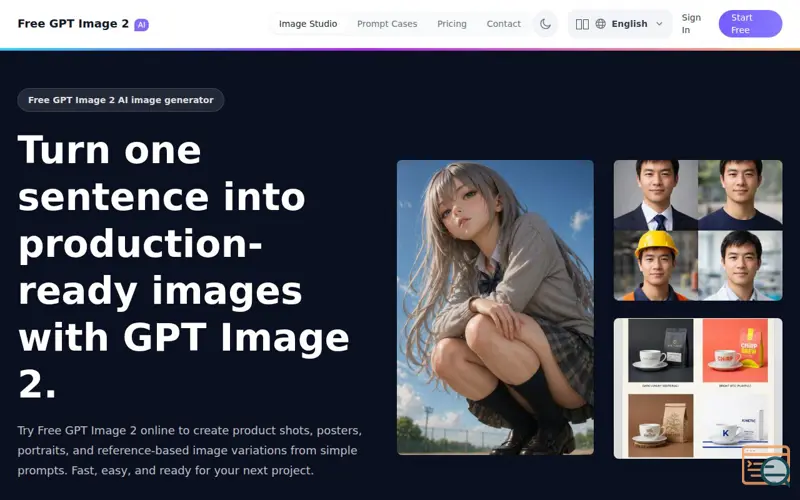 Screenshot of Free GPT Image 2