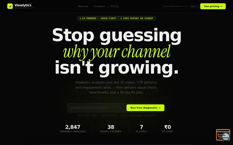 Screenshot of viewlytics