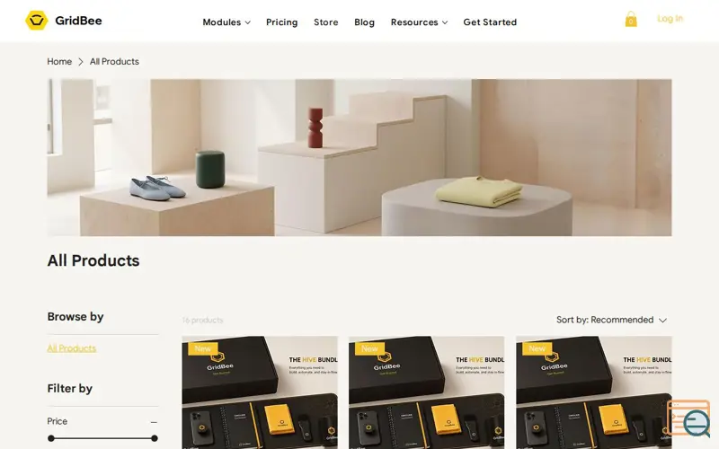 Screenshot of GridBee