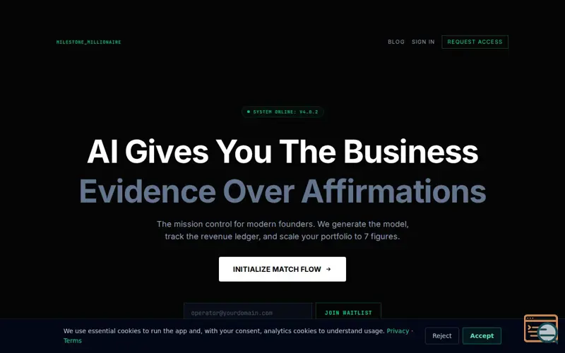 Screenshot of Milestone Millionaire