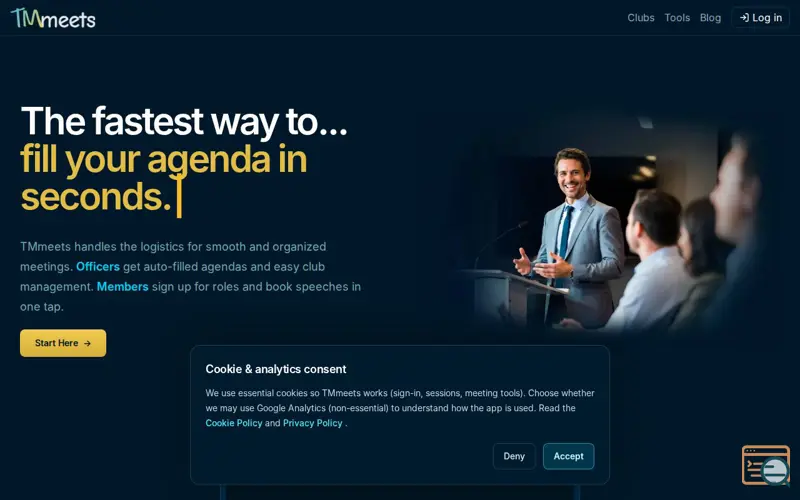 Screenshot of TMmeets