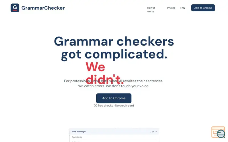 Screenshot of GrammarChecker