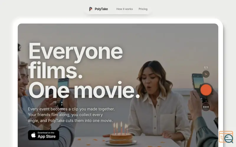 Screenshot of PolyTake: Everyone films. One movie.